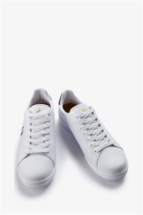 Buy Fred Perry White B722 Leather Trainers From The Next Uk Online Shop