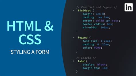 Html Tutorial Styling A Form With Css Youtube
