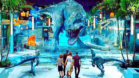 Raptors Vs Indominus Rex Scene Jurassic World 2015 Movie Clip Hd Youtube
