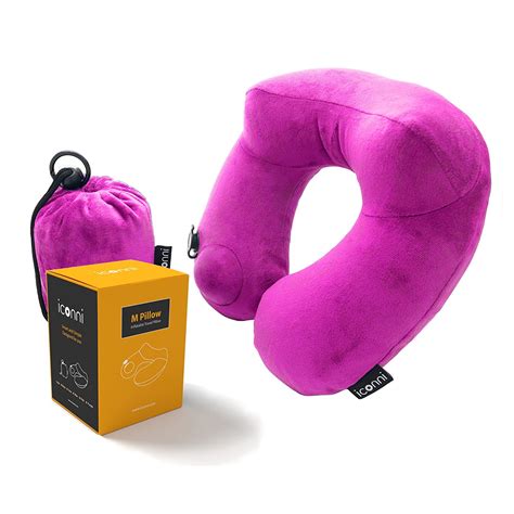 M Pillow Rest Easy Premium Inflatable Travel Neck Pillow Super Comfy Ergonomic