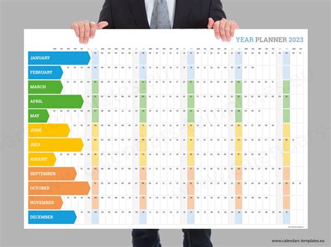 2023 Wall Planner Printable Yearly Wall Planner Calendar Etsy Uk