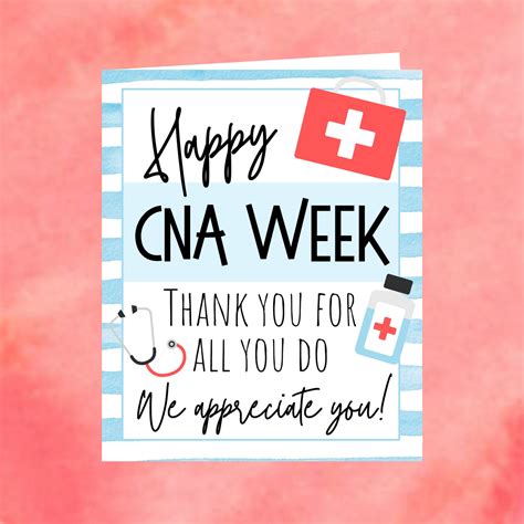 Happy CNA Appreciation Week Greeting Card Nurse's Aid | Etsy