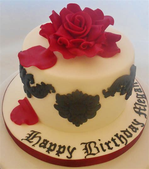 Red Rose Birthday Cake Cake Bakery Birthday Cake