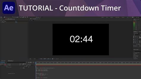 After Effects Tutorial - Creating a Countdown Timer Using Expressions