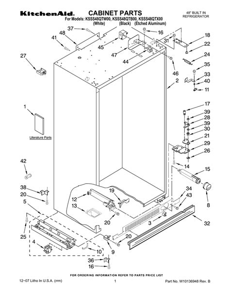 Kitchenaid krfc302ess00 (refrigerators) service manuals in pdf format will help to find failures and errors and repair kitchenaid krfc302ess00 and restore the device's functionality. KitchenAid KSSS48QTW00 Refrigerator User Manual | Manualzz