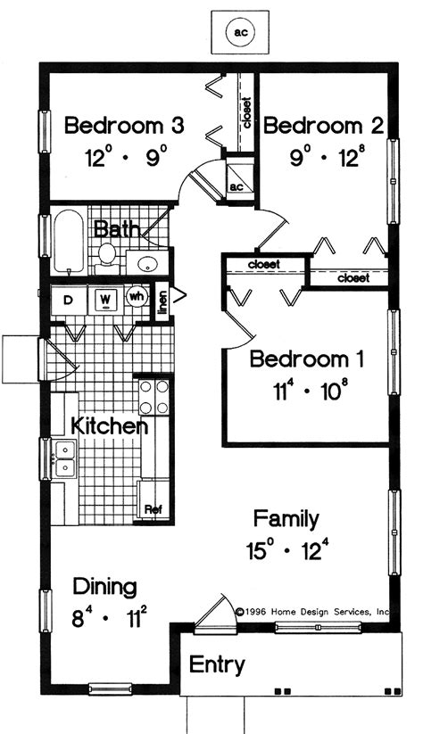 2bedroom Simple Floor Plan With Dimensions The Second Yellow Dot