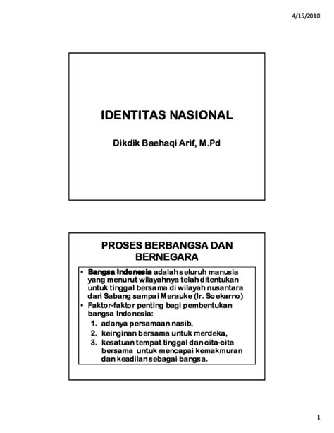 Pdf 4152010 1 Identitas Nasional Identitas Nasional Virna