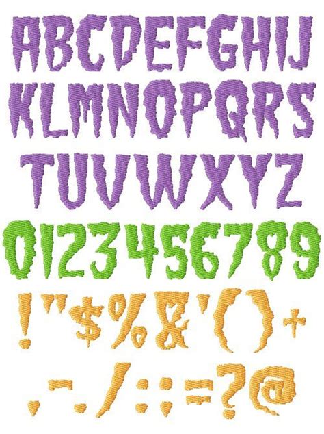 11 Creepy Number Fonts Images Free Scary Font Friday 13 Font And