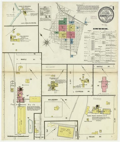 Hubbard City 1909 Sheet 1 Side 1 Of 1 The Portal To Texas History