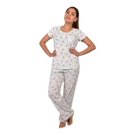 Pijama Intime Lingerie Talla 34 Con Pantalón Hueso Walmart