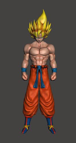 Beautiful 'the 150 million power warrior' poster print by barrett biggers printed on metal easy magnet mounting worldwide shipping. 3D Printed Super Saiyan Goku - Dragon Ball Z by Gnarly 3D ...