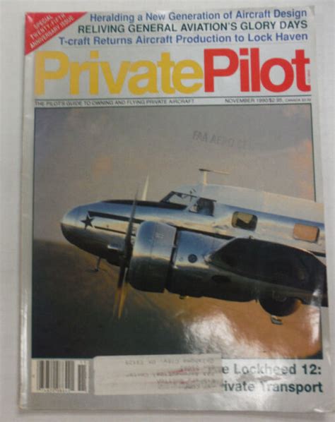 Private Pilot Magazine Lockheed 12 And Reliving Days November 1990 Fal