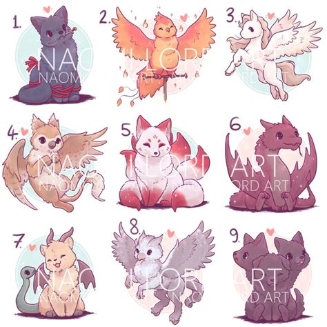 Cute Mythical Creatures Stickers And Or Prints 6×6 Or Etsy Artofit