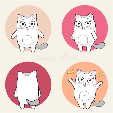 Cute Cat Character Stock Vector Illustration Of View