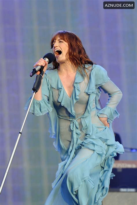 Florence Welch Pokies In A See Thru Bra At British Summer Time Festival