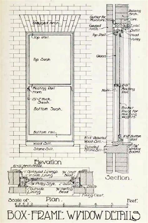 Window Frame Technical Drawing