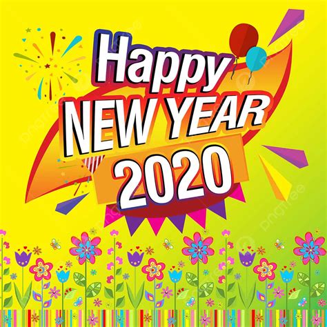 Happy New Year 2020 Background Banner Template Download On Pngtree