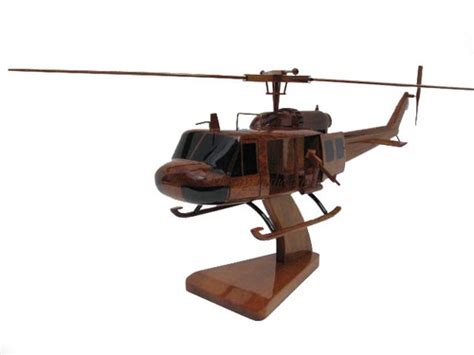 Uh 1 Huey Door Gunner Wooden Model Military Mahogany