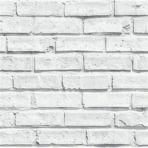 Arthouse Vip White Brick Wall Photographic Stone Wallpaper