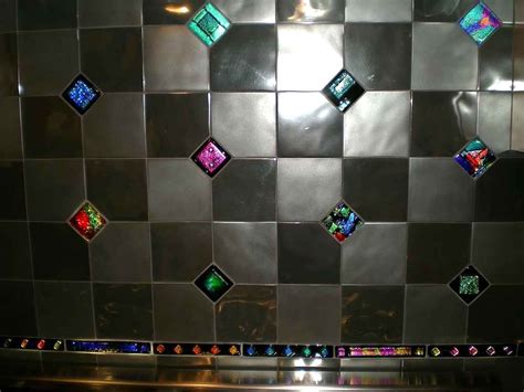 Dichroic Tiles Glass Mosaic Backsplash Kitchen Glass Backsplash Glass Tile Accent