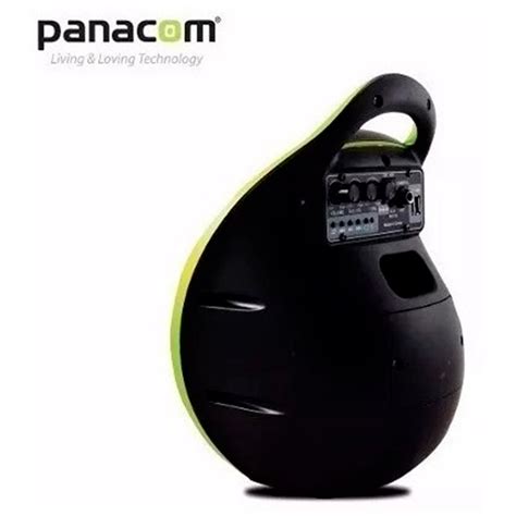 Parlante Portatil Bluetooth Panacom Verde Led Display Sp 3050 Brandimia