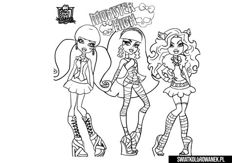 Dziewczyny Z Monster High Kolorowanki Darmowe Kolorowanki Do Druku