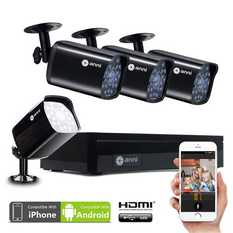 Anni 4ch Home Security Camera System1080n Hd Ahd Dvr And 4 720p