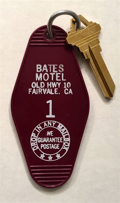 Sale Psycho Bates Motel Room Key Number One Norman Bates Etsy