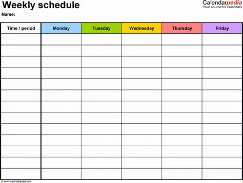 Free Printable Blank Class Schedule Printable Templates