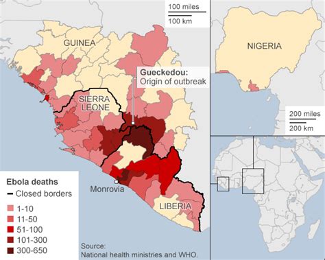 Mapping The Spread Of Ebola Collected Maps Data 2014 2015