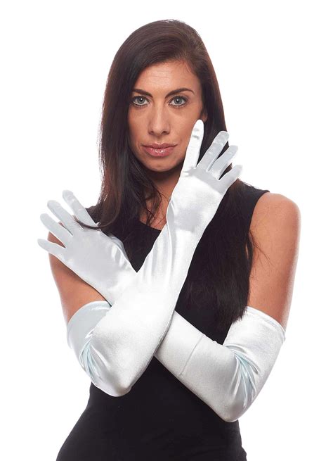 22 Classic Adult Size Opera Length Satin Gloves