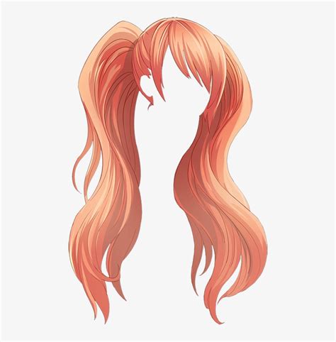 Vector Transparent Download Drawing On Hair Anime Girl Hair Png