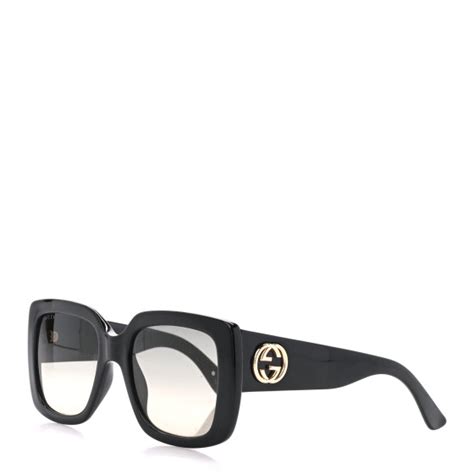 gucci acetate square frame sunglasses gg0141s black 1359139 fashionphile
