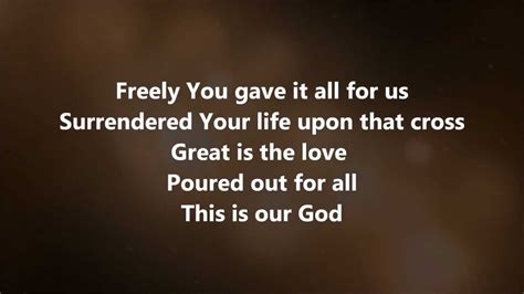 This Is Our God Hillsong United W Lyrics Youtube