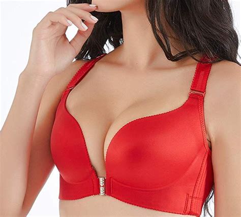 Butterfly Front Closure No Underwire Everyday Bras Smooth Push Up Bra At Amazon Womens Clothing