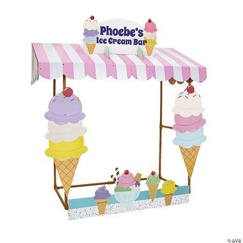 Personalized Ice Cream Tabletop Hut With Frame 6 Pc Oriental Trading