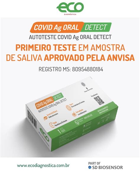 Autoteste COVID Ag Oral Detect ECO Diagnóstica
