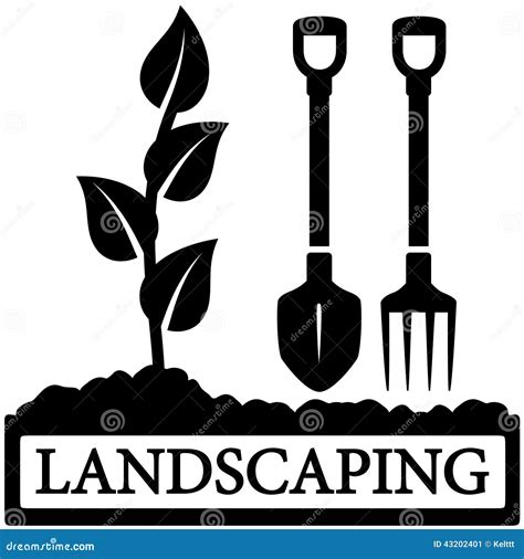 Landscaping Clipart Black And White