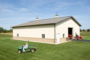 Maybe you would like to learn more about one of these? Pole Barn with Lawnmower