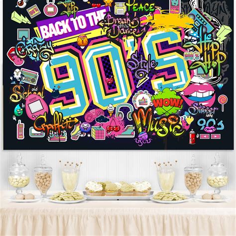Buy Aakihi Back To The 90s Backdrop For Parties 90s Theme Backdrop