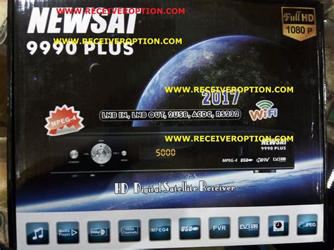Newsat 9990 Plus Hd Receiver Cccam Option How To Enter Biss Key Power