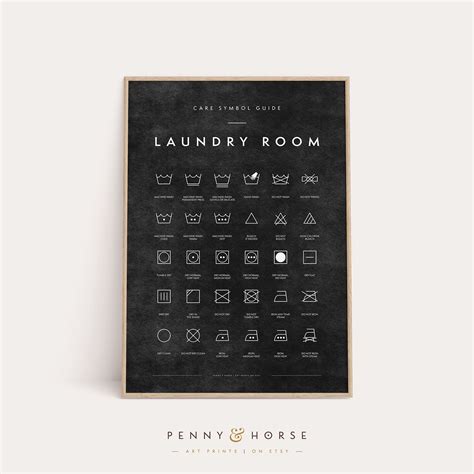 Laundry Room Symbols Print Printable Art Laundry Wall Decor | Etsy | Laundry symbols, Laundry ...