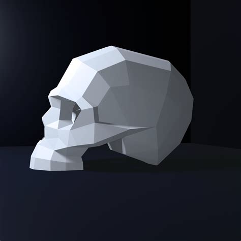 Papercraft Skull Template Calavera Craneo Paper Halloween Etsy