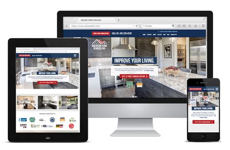 American Home Remodelling Website Display Web Development Projects