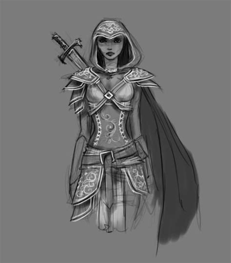 Female Armor Sketch By Gabrielle On Deviantart