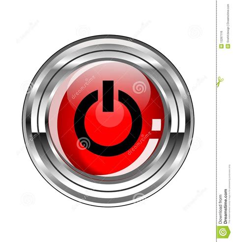 Glassy Button With Start Symbol Stock Illustration - Illustration of metallic, metal: 12267116