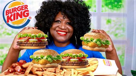 Juicy Double Whopper Mukbang Burger King Sloppy Burger Lets Talk