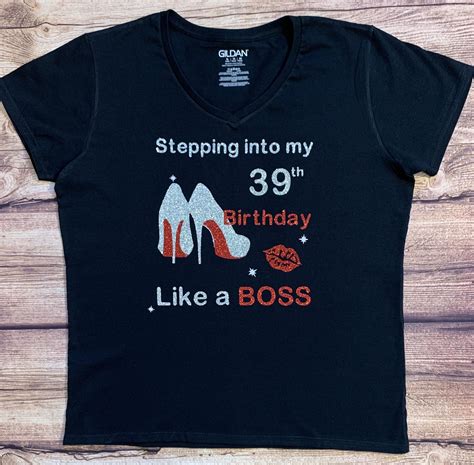 Stepping Into My 39th Birthday Like A Boss Custom Birthday Etsy