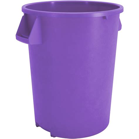 84104489 Bronco Round Waste Bin Trash Container 44 Gallon Purple