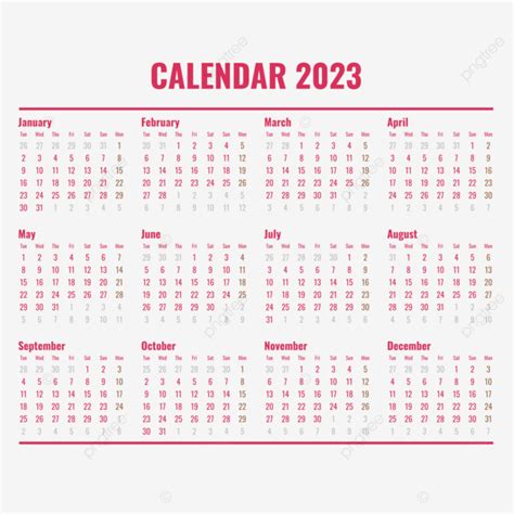 Calendar 2023 Pink Calendar 2023 Calendar 2023 Design Calendar Png